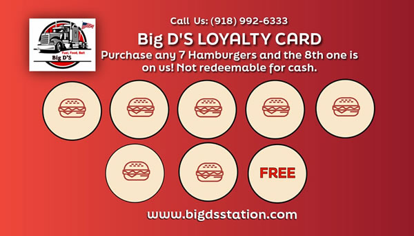 Big D'S Loyalty Card